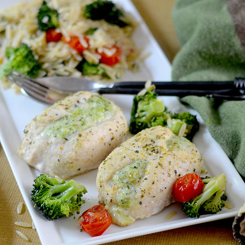 Broccoli Orzo with Barber Chicken from Feed Your Soul Too Broccoli Orzo with Barber Chicken