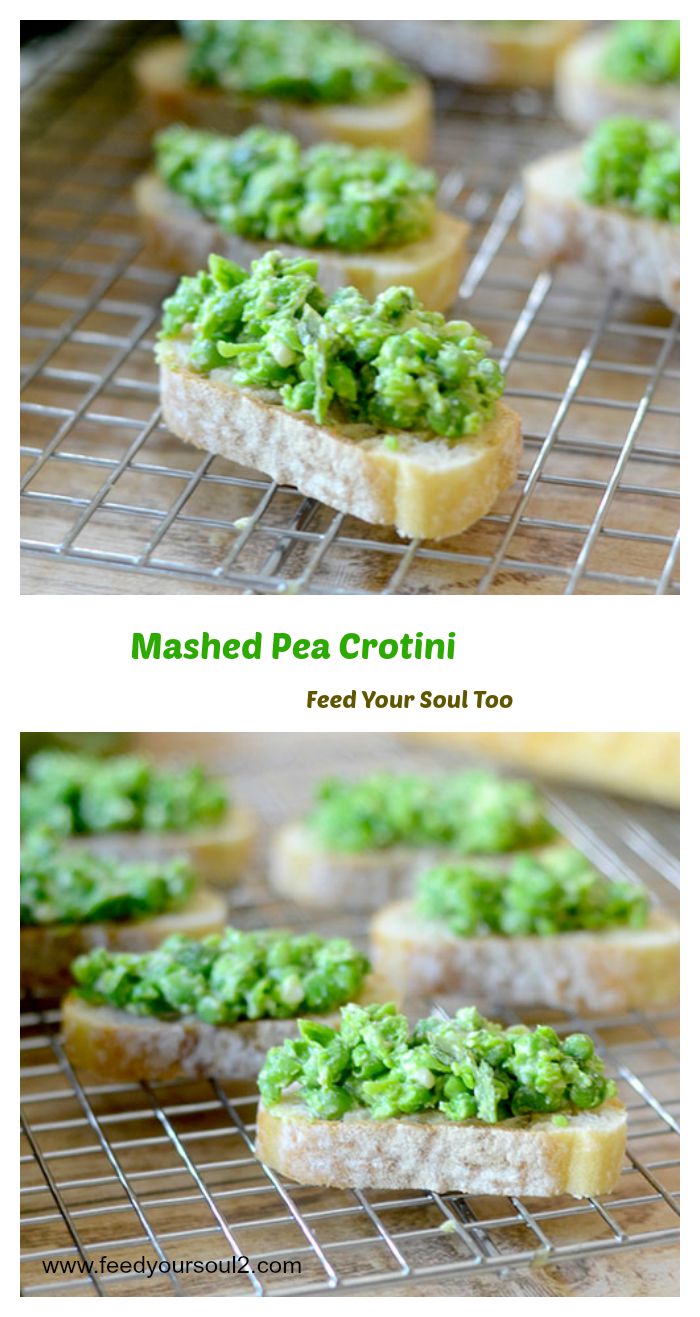 Mashed Pea Crostini