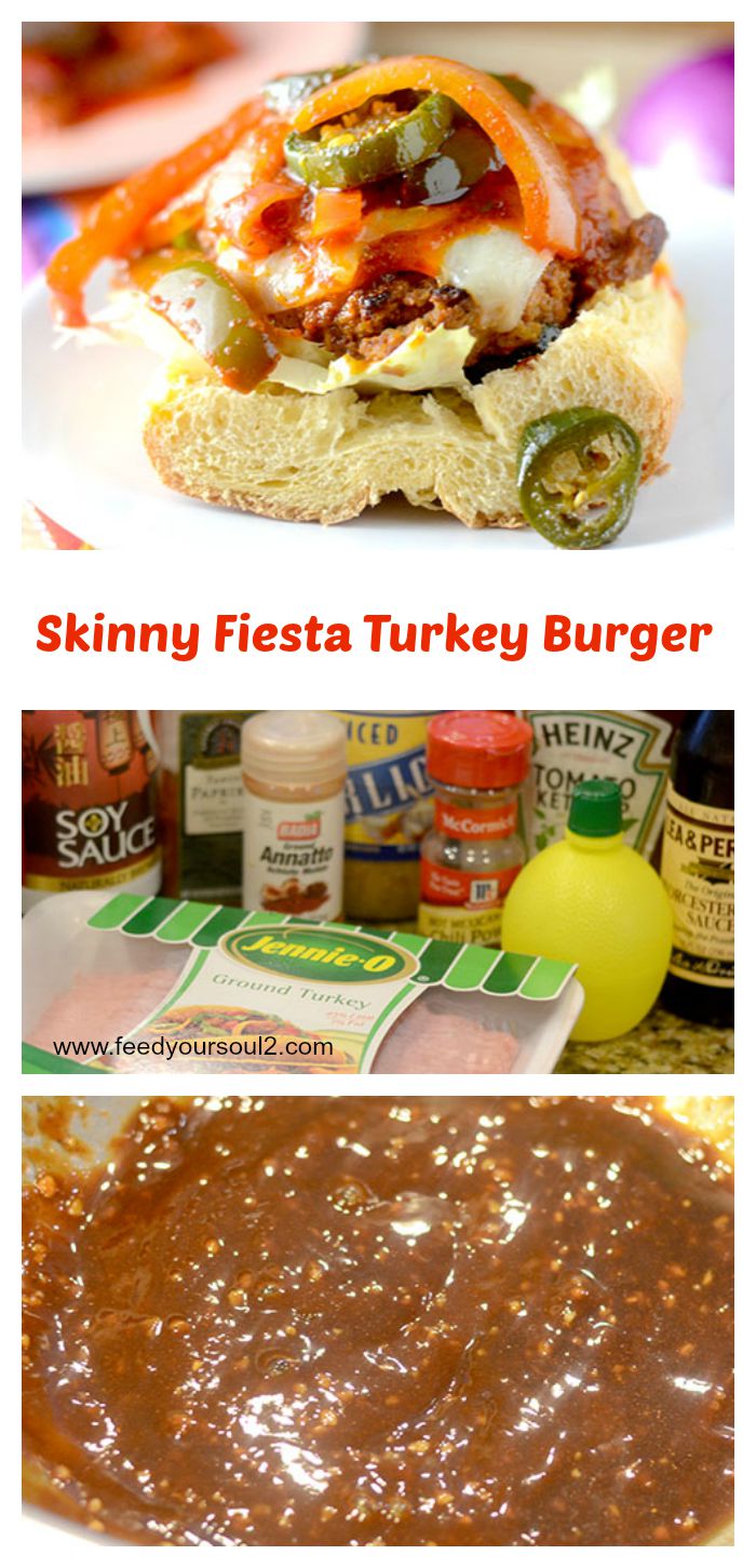 Skinny Fiesta Turkey Burger from Feed Your Soul Too Skinny Fiesta Turkey Burger