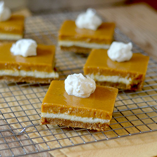 Pumpkin Layer Bars from Feed Your Soul Too Pumpkin Layer Bars