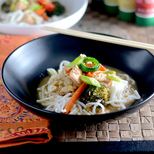 Asian Salmon with Rice Noodles from Feed Your Soul Too Asian Salmon with Rice Noodles