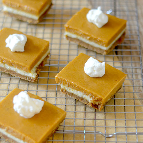 Pumpkin Layer Bars from Feed Your Soul Too Pumpkin Layer Bars