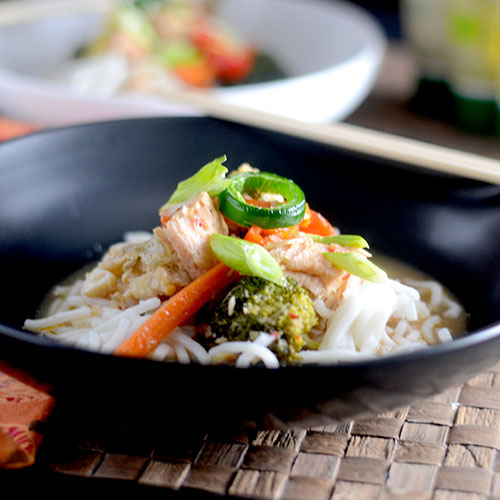 Asian Salmon with Rice Noodles from Feed Your Soul Too Asian Salmon with Rice Noodles