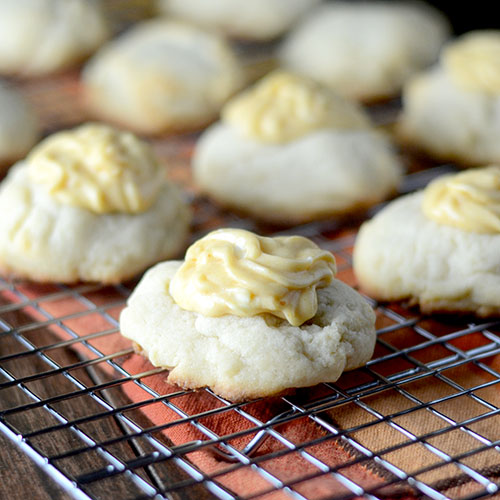 Pumpkin Frosted Butter Cookies