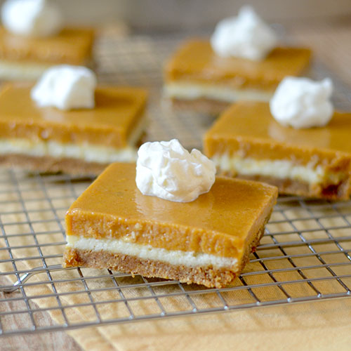 Pumpkin Layer Bars from Feed Your Soul Too Pumpkin Layer Bars