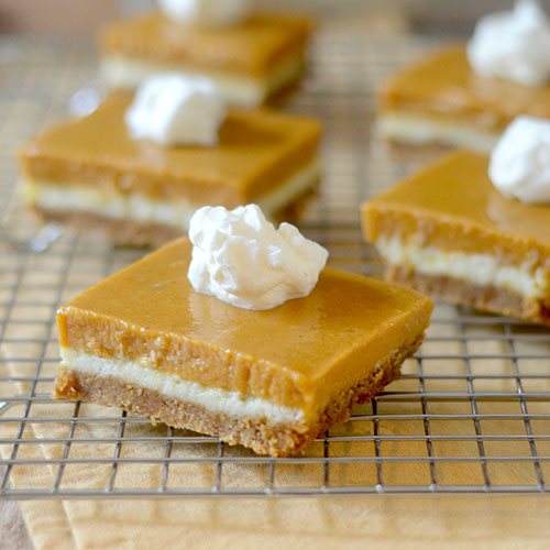 Pumpkin Layer Bars from Feed Your Soul Too Pumpkin Layer Bars