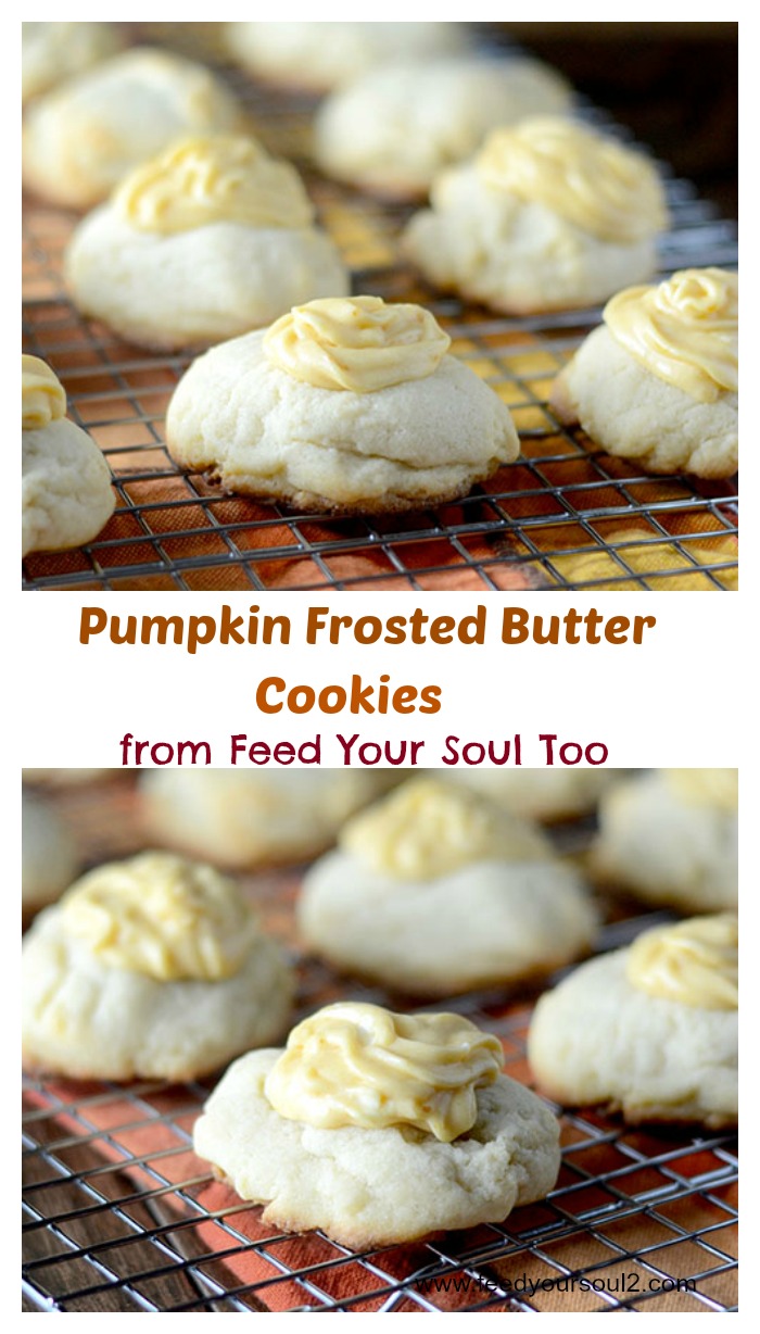Pumpkin Frosted Butter Cookies