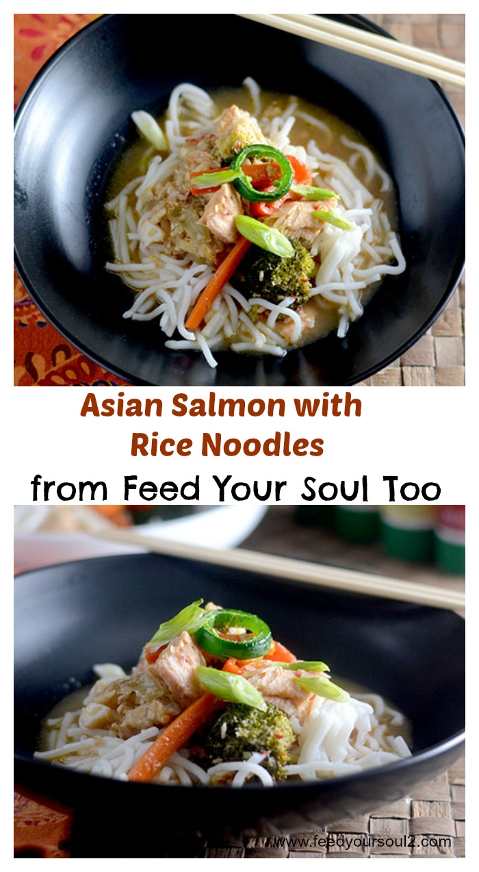 Asian Salmon with Rice Noodles from Feed Your Soul Too Asian Salmon with Rice Noodles