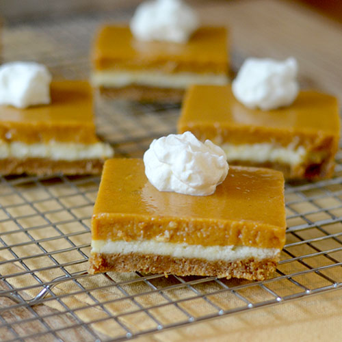 Pumpkin Layer Bars from Feed Your Soul Too Pumpkin Layer Bars