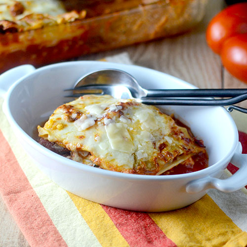 Meat Lasagna from Feed Your Soul Too Meat Lasagna
