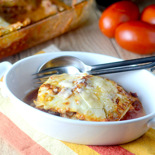 Meat Lasagna from Feed Your Soul Too Meat Lasagna