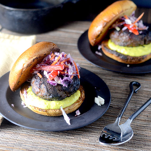 Indian Turkey Burger from Feed Your Soul Too Indian Turkey Burger