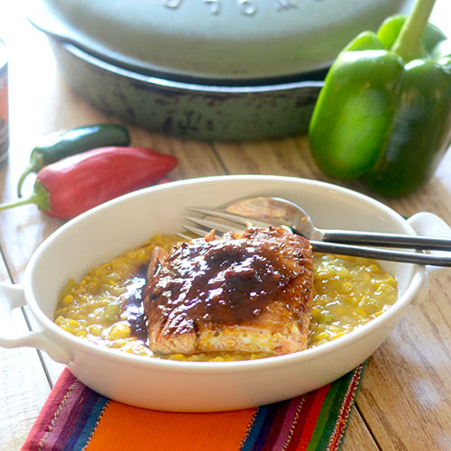 Chipotle Glazed Salmon from Feed Your Soul Too Chipotle Glazed Salmon