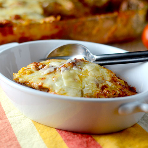 Meat Lasagna from Feed Your Soul Too Meat Lasagna
