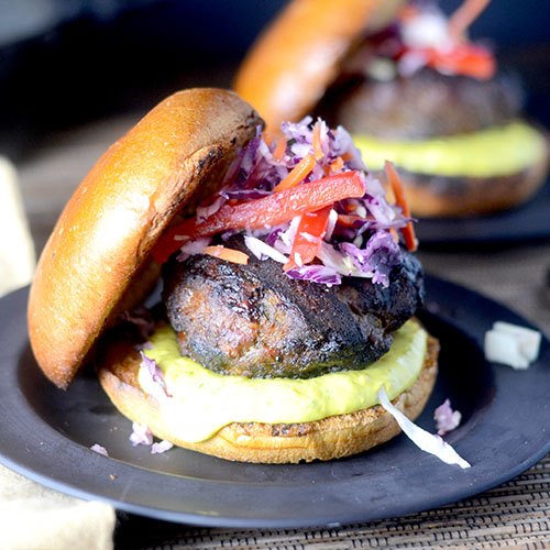 Indian Turkey Burger from Feed Your Soul Too Indian Turkey Burger
