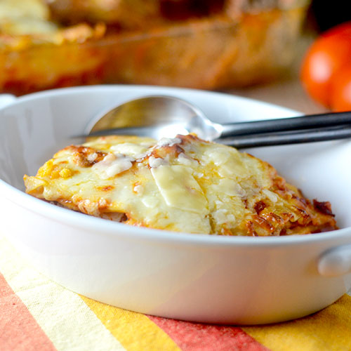 Meat Lasagna from Feed Your Soul Too Meat Lasagna