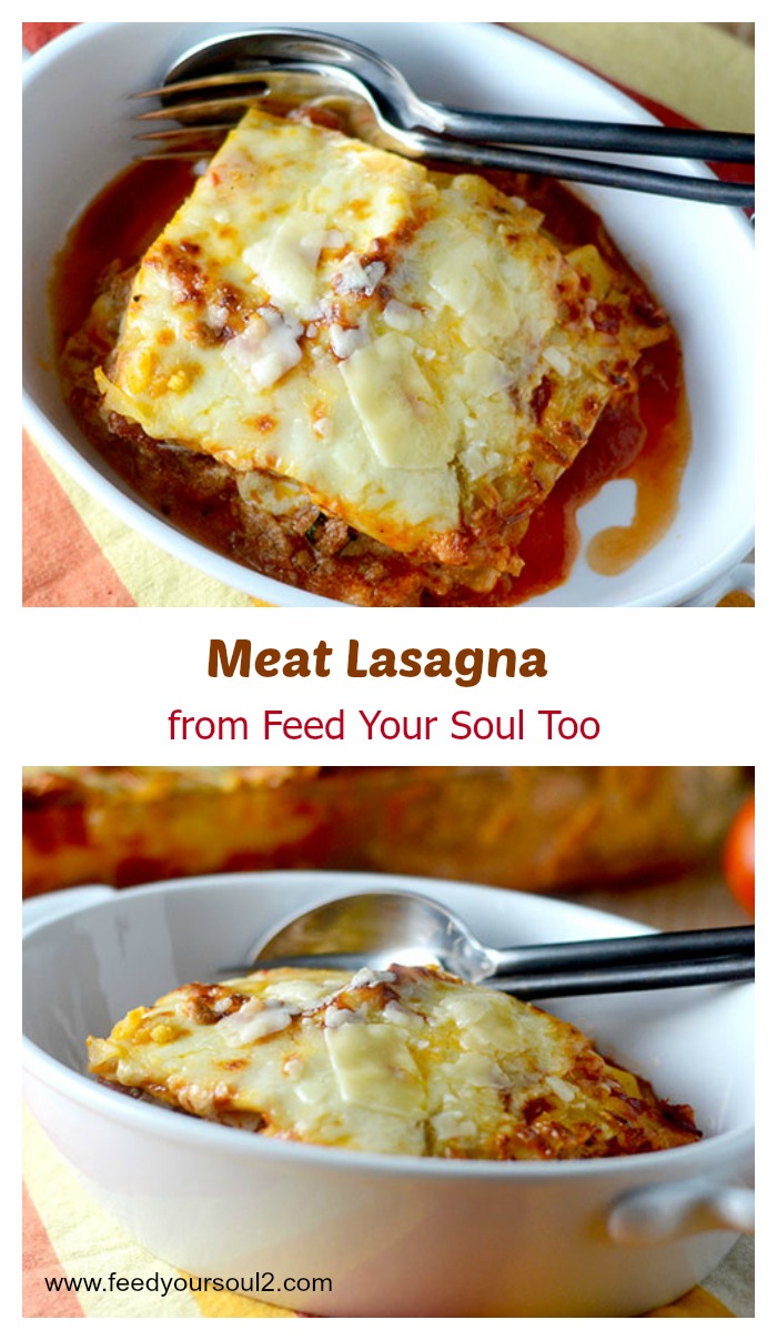 Meat Lasagna from Feed Your Soul Too Meat Lasagna