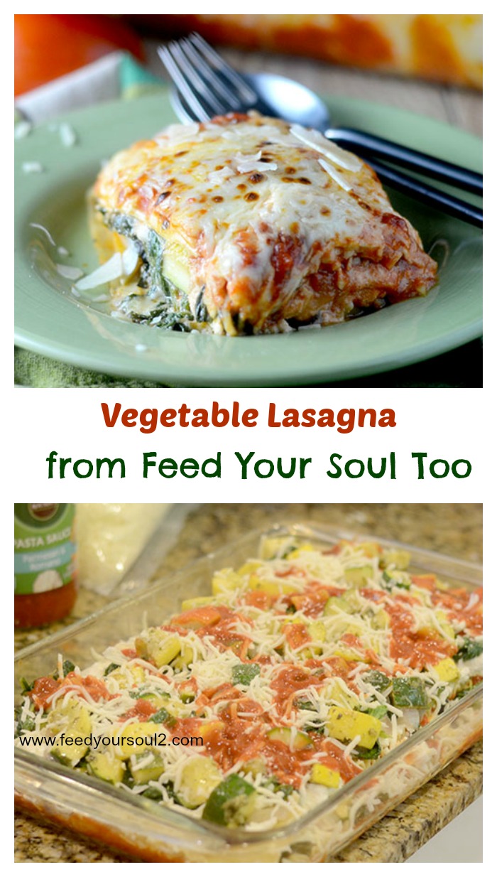 Vegetable Lasagna from Feed Your Soul Too Vegetable Lasagna