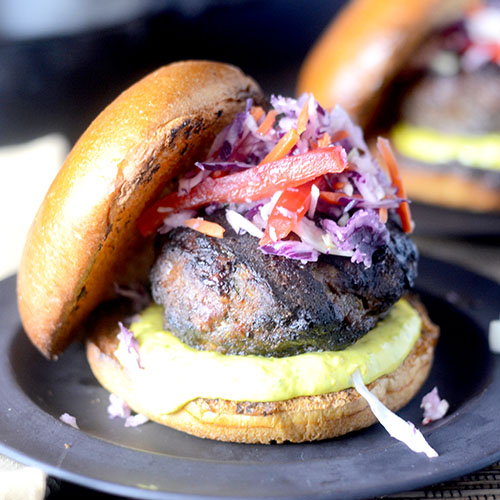 Indian Turkey Burger from Feed Your Soul Too Indian Turkey Burger