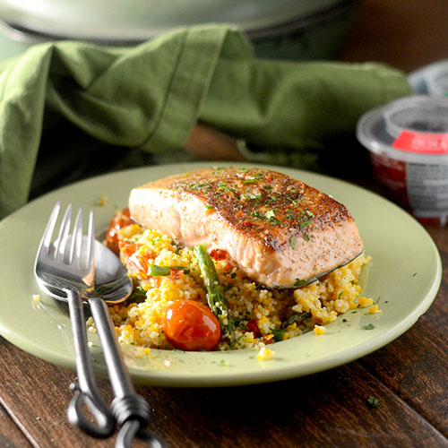 Za'atar Salmon with Cous Cous