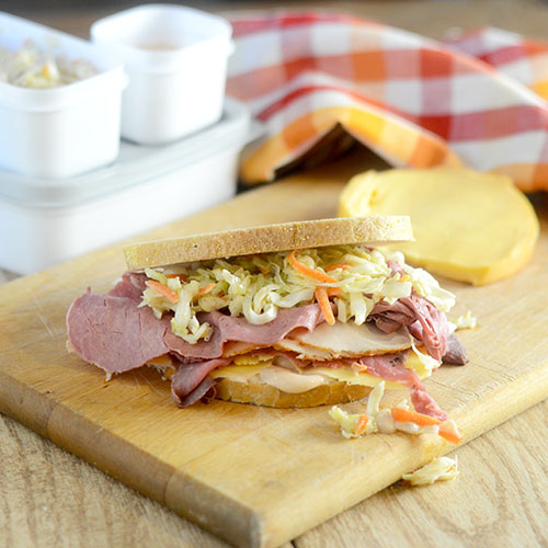 3 Meat Deli Sandwich from Feed Your Soul Too 3 Meat Deli Sandwich