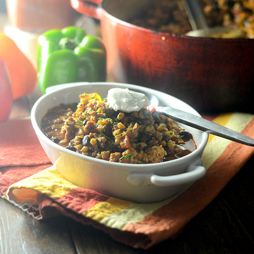 Ancho Chili with Farro from Feed Your Soul Too Ancho Chili with Farro