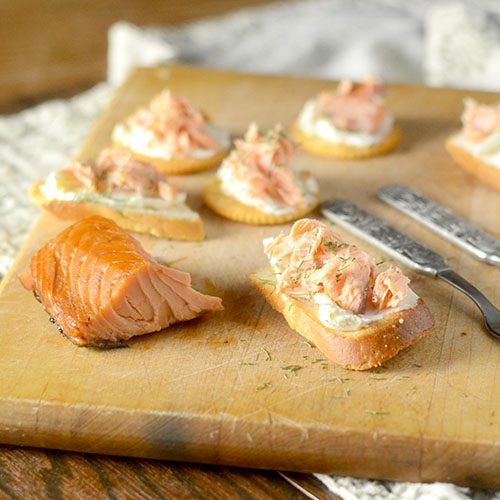 Smoked Salmon Crostini from Feed Your Soul Too Smoked Salmon Crostini