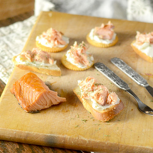 Smoked Salmon Crostini from Feed Your Soul Too Smoked Salmon Crostini