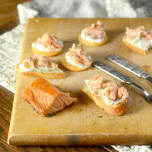 Smoked Salmon Crostini from Feed Your Soul Too Smoked Salmon Crostini