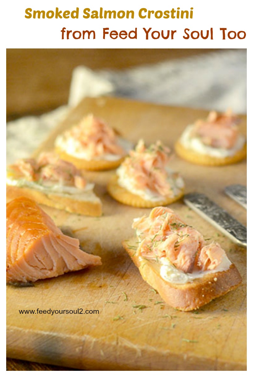 Smoked Salmon Crostini from Feed Your Soul Too Smoked Salmon Crostini