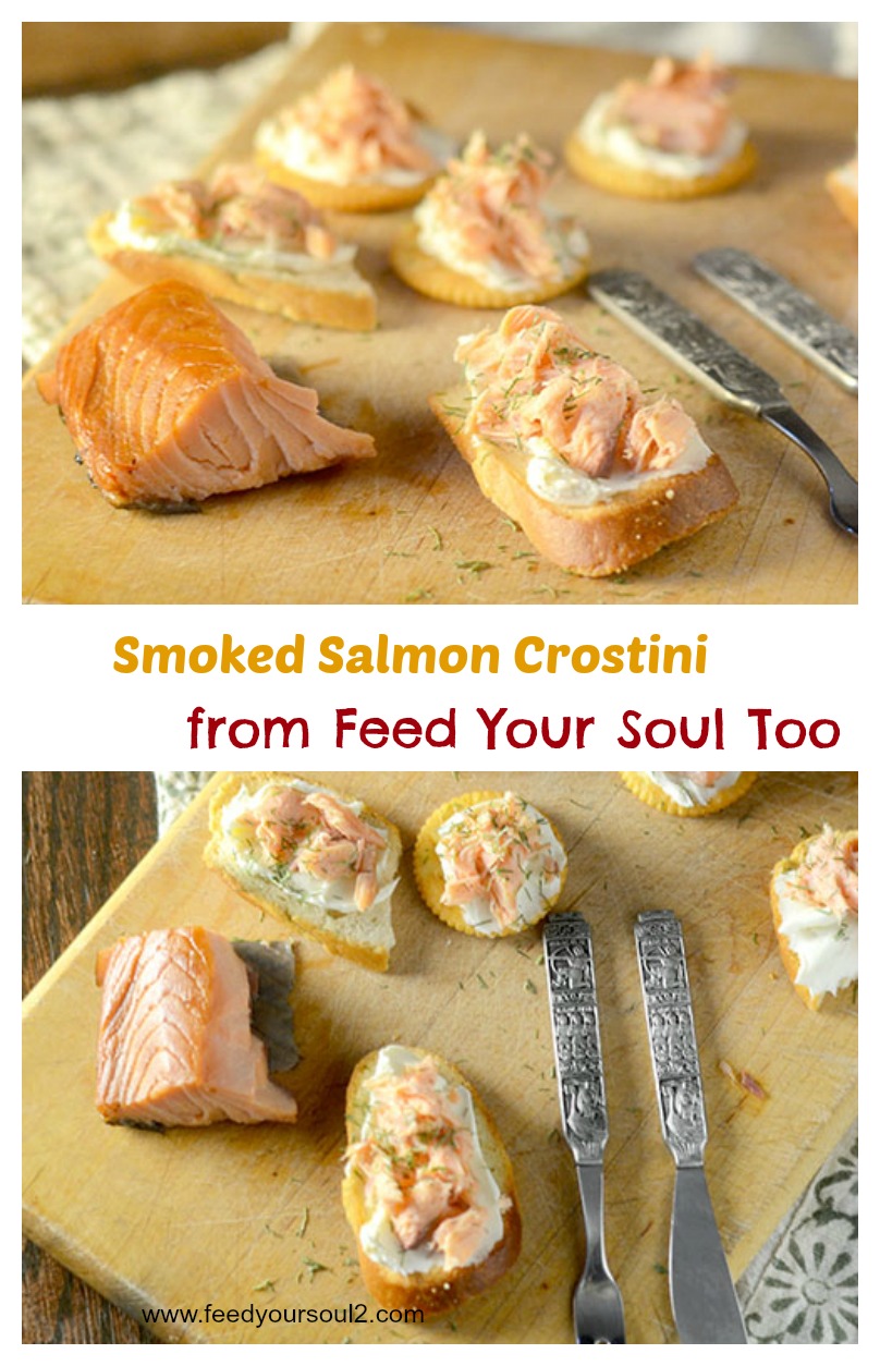 Smoked Salmon Crostini from Feed Your Soul Too Smoked Salmon Crostini