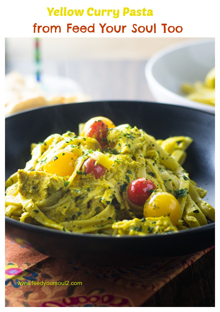 Yellow Curry Pasta from Feed Your Soul Too "Yellow Curry Pasta #curry #pasta / feedyoursoul2.com"