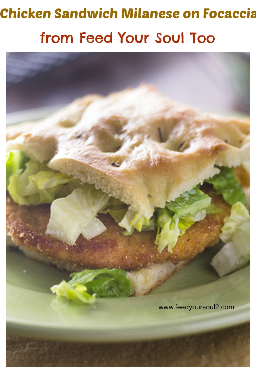 "Chicken Sandwich Milanese on Focaccia #chicken #milanese #focaccia / feedyoursoul2.com"