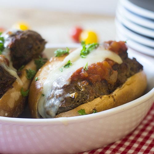 Italian Meatball Sandwich from Feed Your Soul Too "Italian Meatball Sandwich #Sandwich #meatball #marinara #Italian / feedyoursoul2.com"