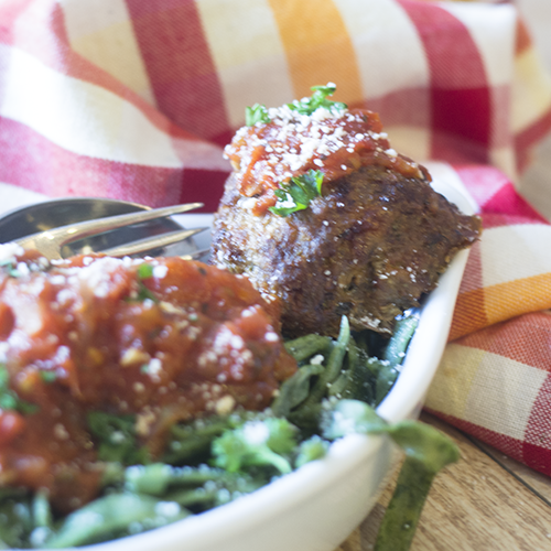 "Italian Meatballs #beef #veal #baked / feedyoursoul2.com"