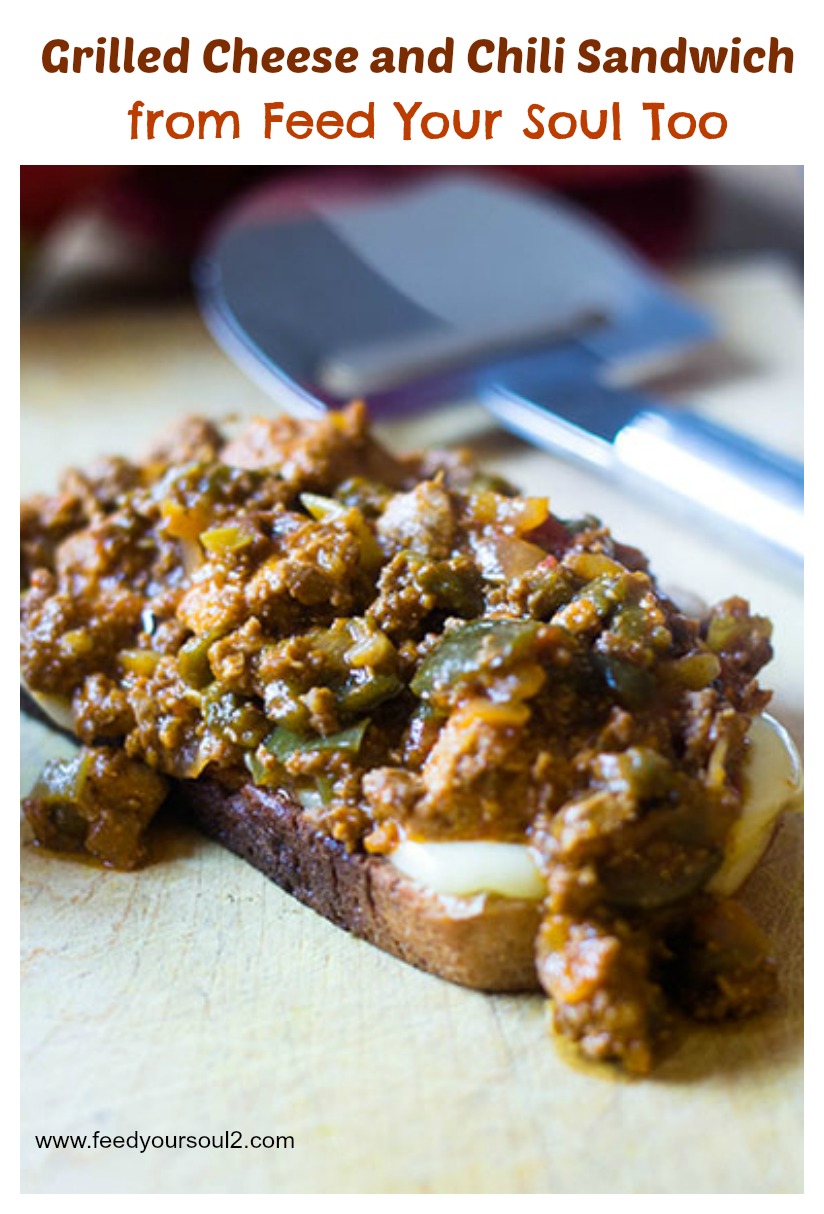 Grilled Cheese and Chili Sandwich from Feed Your Soul Too "Grilled Cheese and Chili Sandwich #cajun #chili #sandwich | feedyoursoul2.com"