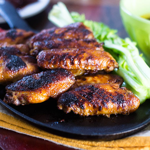 Chipotle Baked Chicken Wings from Feed Your Soul Too "Chipotle Baked Chicken Wings #wings #baked #chipotlepeppers / feedyoursoul2.com"