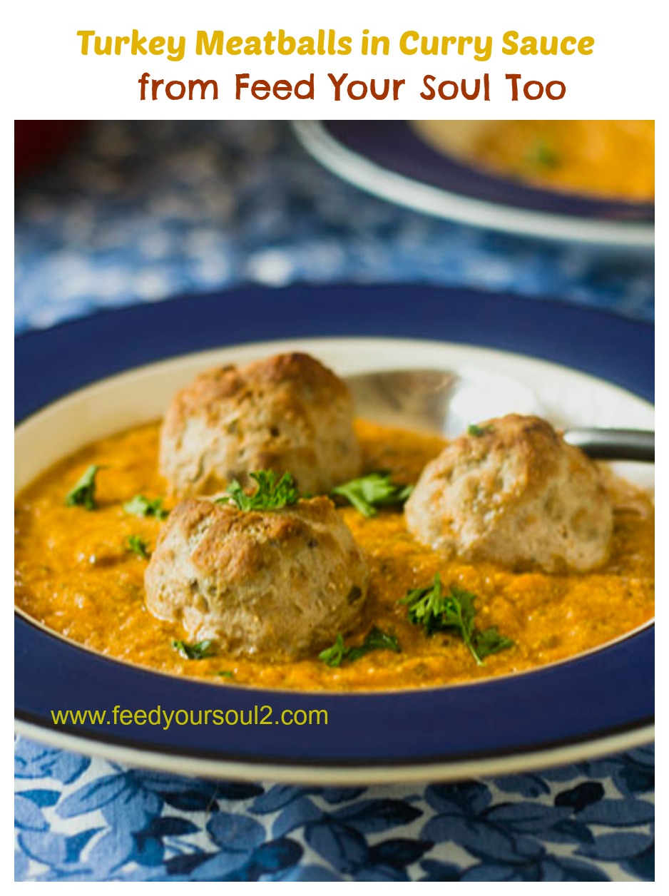 Turkey Meatballs in Curry Sauce #groundturkey #Indianfood #curry | feedyoursoul2.com
