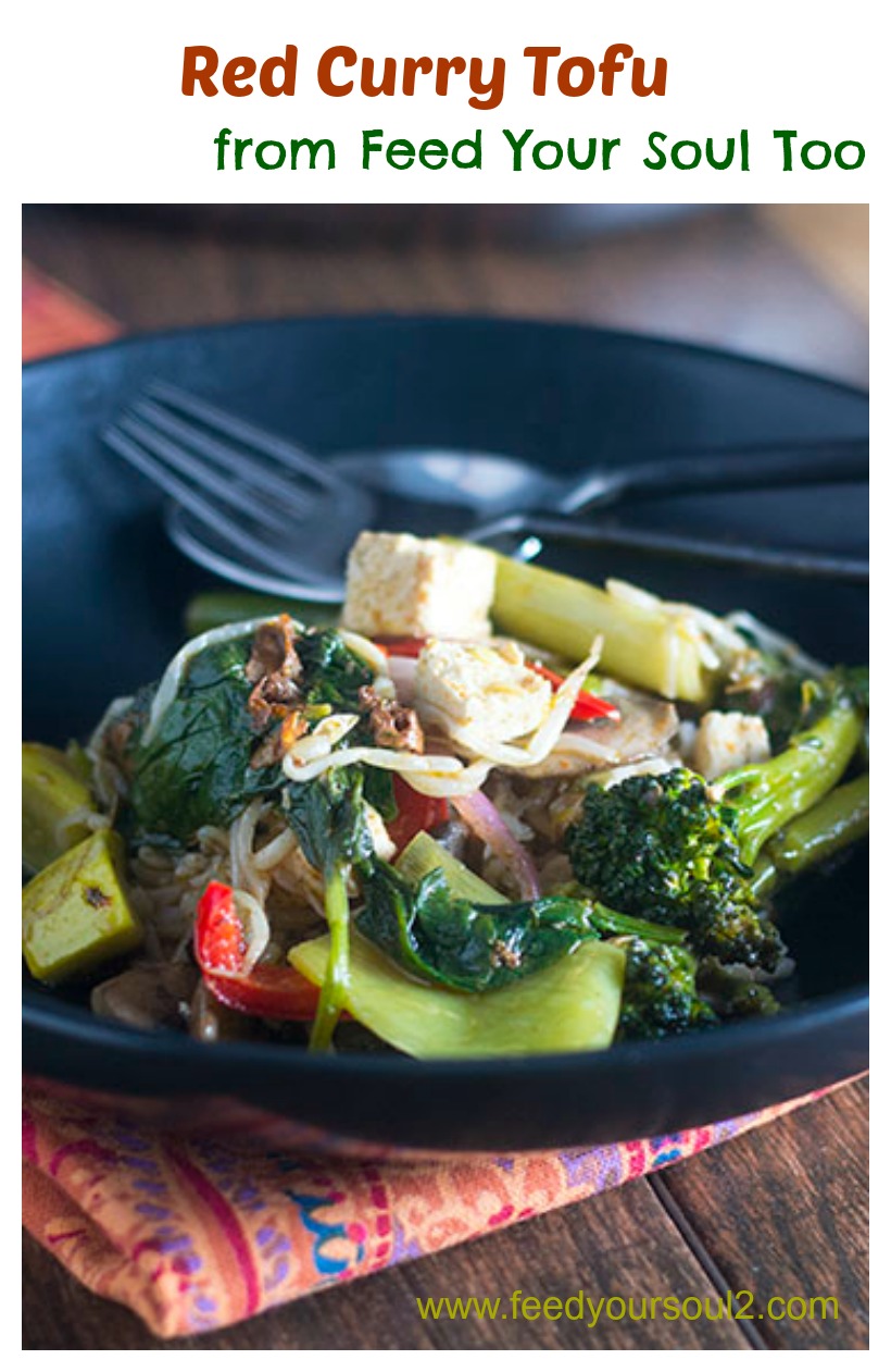 Thai Red Curry Tofu from Feed Your Soul Too Thai Red Curry Tofu #Thaifood #vegetarian #vegan | feedyoursoul2.com