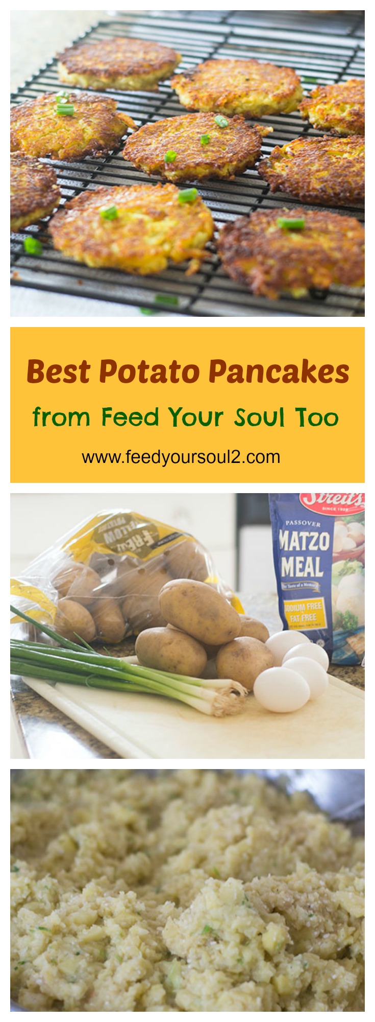 Best Potato Pancake from Feed Your Soul Too Best Potato Pancake #panfry #potato #latke | feedyoursoul2.com