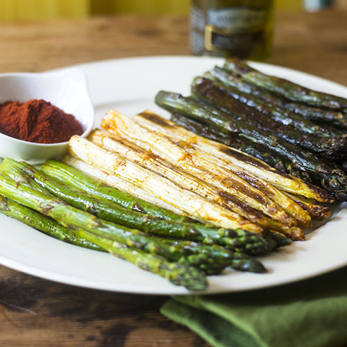 Smoky Tri-Color Asparagus from Feed Your Soul Too Smoky Tri-Color Asparagus from Feed Your Soul Too
