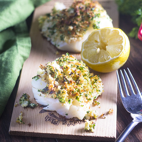 Breadcrumb Topped Halibut from Feed Your Soul Too