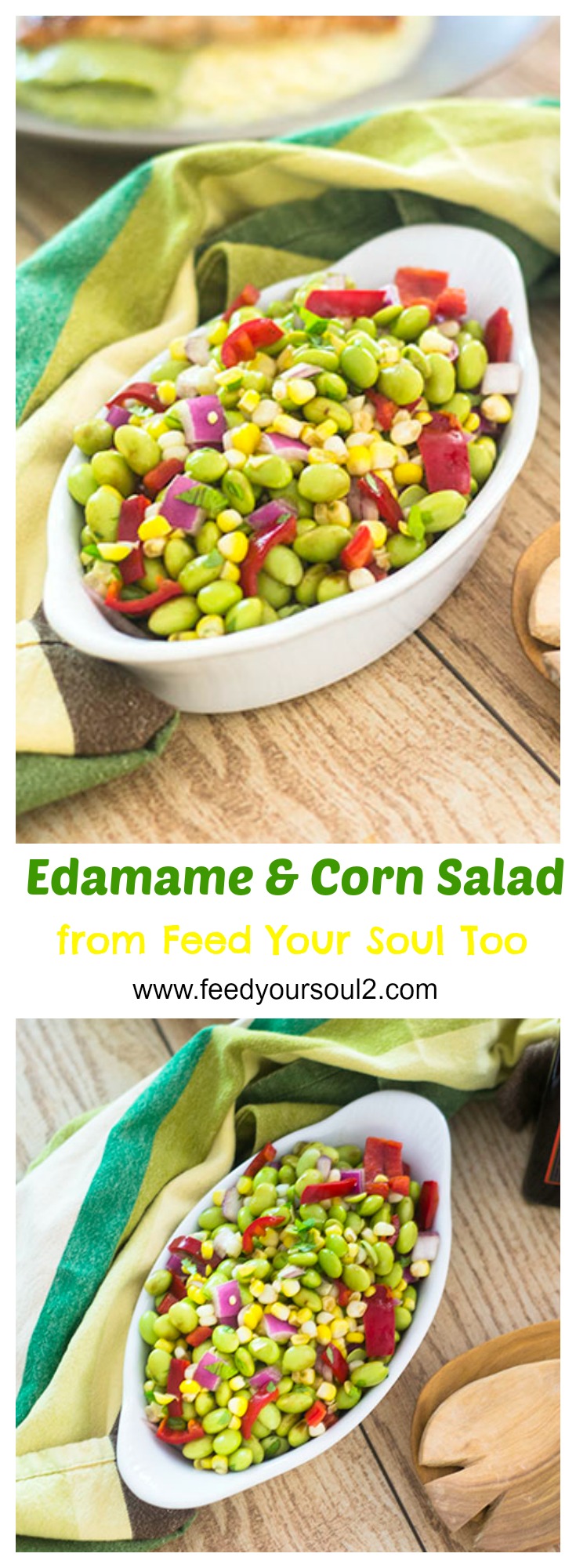 Edamame Corn Salad #edamame #salad #corn | feedyoursoul2.com