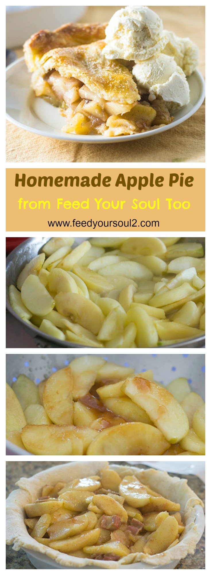 Homemade Apple Pie #dessert #apples #piecrust | feedyoursoul2.com