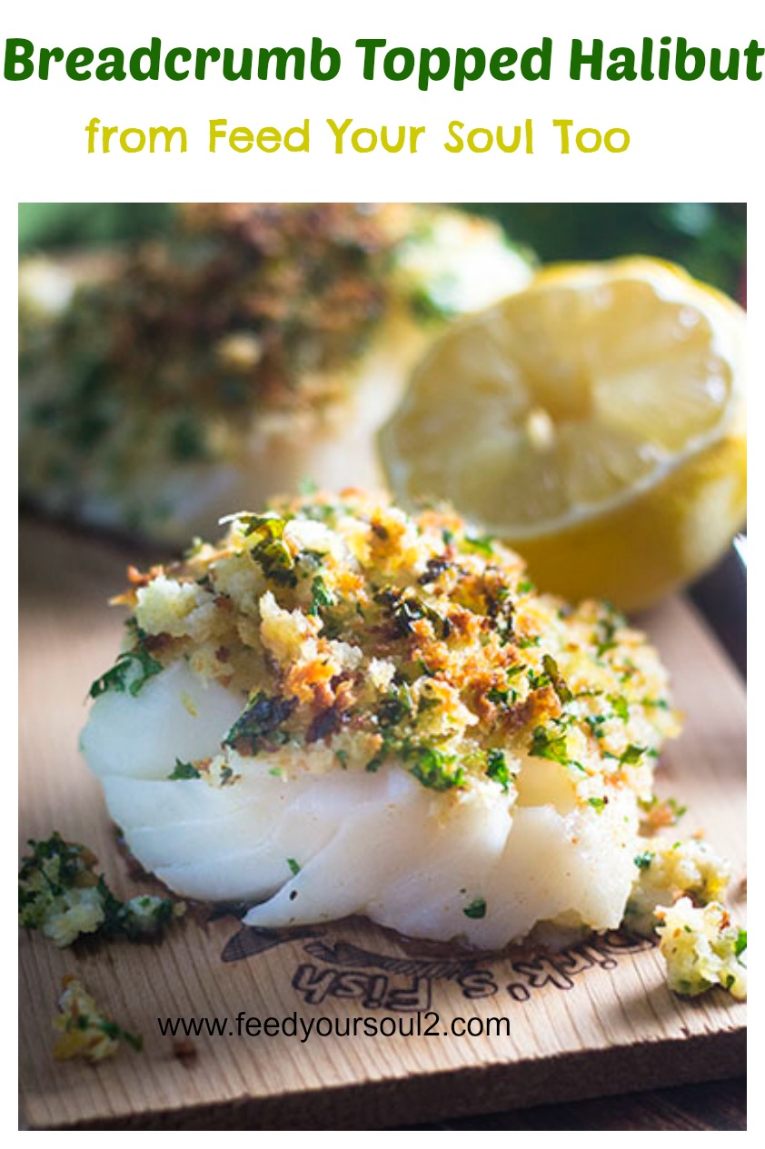 Breadcrumb Topped Halibut #seafood #breadcrumbs #ovenbaked | feedyoursoul2.com