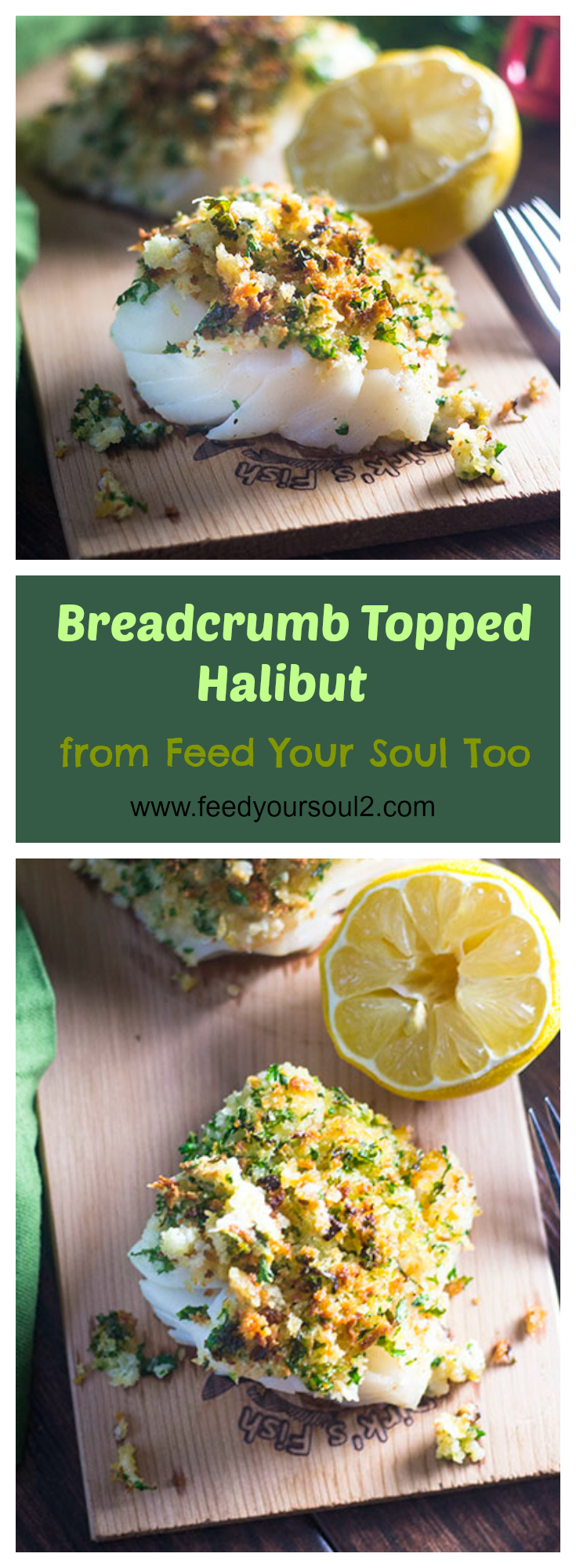Breadcrumb Topped Halibut #seafood #breadcrumbs #ovenbaked | feedyoursoul2.com