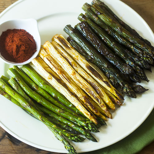 Smoky Tri-Color Asparagus from Feed Your Soul Too Smoky Tri-Color Asparagus from Feed Your Soul Too