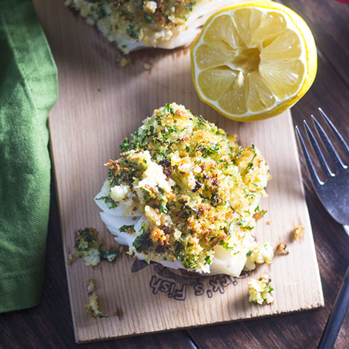 Breadcrumb Topped Halibut from Feed Your Soul Too