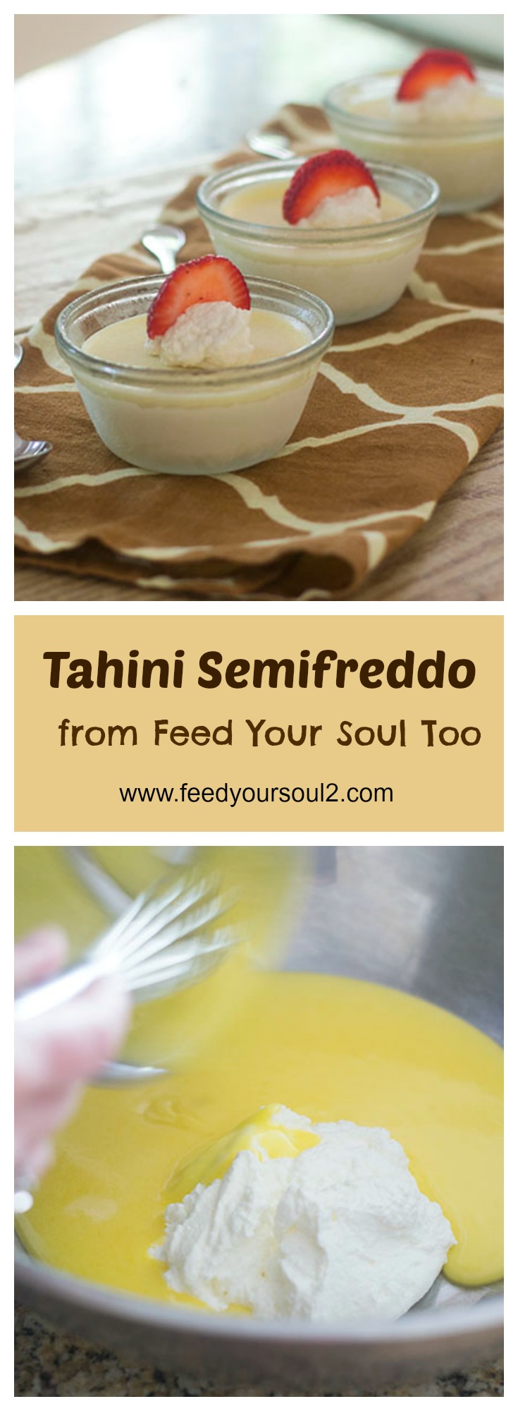 Tahini Semifreddo from Feed Your Soul Too Tahini Semifreddo #tahini #ldessert #middleeasternfood | feedyoursoul2.com