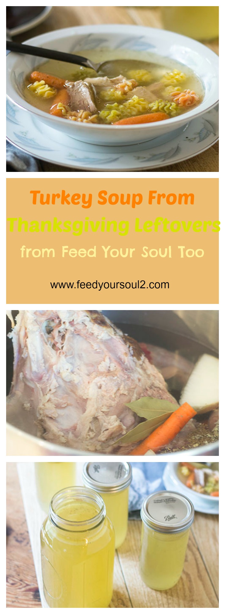 Gluten Free Turkey Noodle Soup from Thanksgiving Leftovers from Feed Your Soul Too Gluten Free Turkey Noodle Soup from Thanksgiving Leftovers #DIY #Thanksgiving #Soup | feedyoursoul2.com